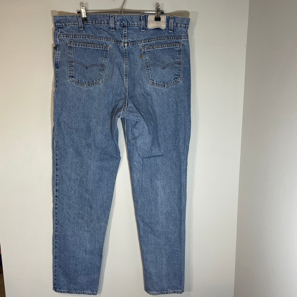 VTG Levis 550 Orange Tab Relaxed Fit Tapered Jeans Mens 42x30 Medium Wash 90s